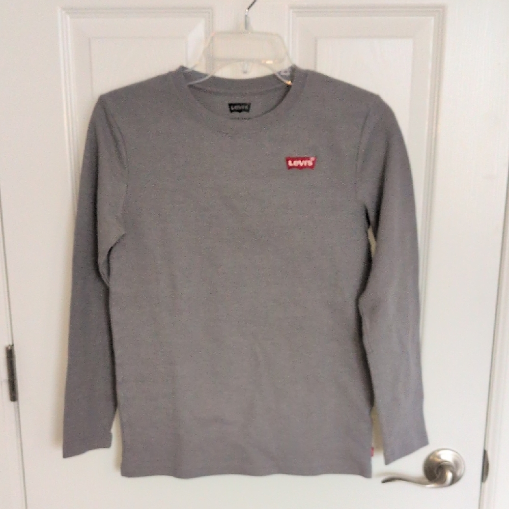 Levi's Boys Gray Thermal Long Sleeve Tee - L 14/16